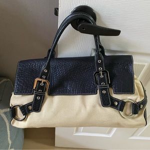 Adrienne Vittadini canvas/leather handbag.